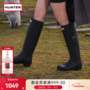 HUNTER英国经典惠灵顿高筒靴搭扣款雨靴户外雪地防水防滑女鞋长筒靴 黑色/BLK 37