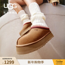 UGG春季女士舒适时尚厚底Tazz塔茨一脚蹬休闲懒人鞋 1174471 CHE | 栗色 37 鞋款偏小，建议拍大一码