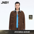江南布衣（JNBY）【商场同款】26春新品皮衣翻领长袖H型5Q1A1577H 201/暗咖 XS