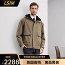 LSIM轻奢高端男士时尚整貂大衣皮草冲锋衣进口水貂内胆派克服宽松貂皮 军绿色/ 进口貂绒（貂绒袖）190/56/XXXX 22