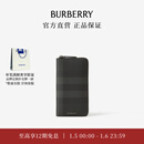 博柏利（BURBERRY）【礼物】格纹拼皮革全拉链长款钱夹