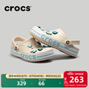卡骆驰（CROCS）洞洞鞋贝雅卡骆班轻便耐磨一脚蹬休闲鞋|205089 冬日白/彩色-1LI 37 /38(230mm)