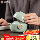 金镶玉功夫旅行茶具套装泡茶壶 快客杯飘逸杯盖碗汝窑 祥龙快客杯