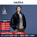 【明星同款】白帆×CityBoy中性日系宽松O型复古仿皮衣夹克JW5402 黑色0TB L