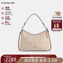 蔻驰（COACH）【品牌直供】女包LAUREL中号HOBO流浪包斜挎包 沙黄CV975新年礼物