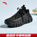 安踏女子水陆鞋网面透气溯溪鞋一脚蹬踩脚两穿休闲运动鞋女122426602 黑-1 36