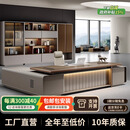古朝老板桌总裁办公桌大班台主管经理桌办公家具桌椅组合【E0级板材】 3.2米老板桌+老板椅+3.2米文件柜