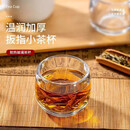 加厚水晶玻璃扳指杯主人茶杯不烫手个人专用养生杯中式茶杯 【12只装】透明扳指杯