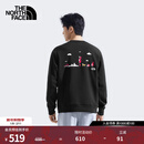 北面（The North Face）卫衣情侣款Uncle Belly合作系列针织卫衣舒适透气25秋季新品|8HNF JK3/宇宙黑 M /170