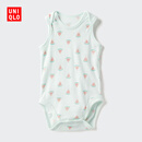 优衣库婴幼儿宝宝网眼包臀衣/无袖1件装婴儿衣服连体衣481764 51 嫩绿色 90cm