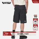 EVISUKURO 男士涂料印染工装短裤男2ESGNM2SH241XXCT 黑色 L