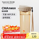特百惠（Tupperware）茶韵500ML塑料杯男女士学生夏季运动水杯子户外便携大容量 奶茶棕