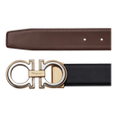 【95成新】菲拉格慕（Ferragamo）男士黑色Gancini皮带 0764187_C  _105