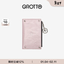 个乐植鞣绵羊皮真皮卡包卡夹钱包轻奢男女款情侣新年礼物 樱粉 均码