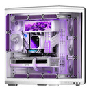 爱国者（aigo）星璨 辰 屏显版 白色 游戏电脑台式ATX主机箱 360水冷位/一体弧面玻璃/左右分仓海景房/5090显卡