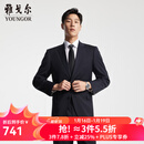 雅戈尔（YOUNGOR）西服男士050款上衣秋冬青年男套西上衣羊毛面料经典西服 藏青 L 175/96A
