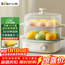 小熊（Bear）煮蛋器 蒸蛋器 双层家用迷你蒸锅小型2-3人用 早餐神器 鸡蛋羹自动断电 ZDQ-E12N1
