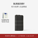 博柏利（BURBERRY）【礼物】格纹拼皮革全拉链长款钱夹