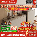 艾优尚卧室实木斗柜客厅储物柜床尾置物柜抽屉收纳斗橱靠墙立柜 卡其灰 三斗柜（胡桃木纹）