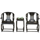 何佳功木艺匠心皇宫圈椅三件套明式圈椅太师椅苏作明清家俱 精品精磨独板三件套【脚花一体】【进店找客服谈价格】