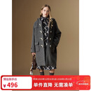 ELLE KIDS50%羊毛外套法式学院风秋冬连帽气质女童中长款宽松毛呢大衣