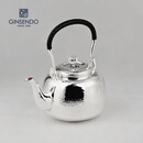 GINSENDO日本银川堂 原装进口烧水壶 纯银999烧水壶 纯手工足银壶高档茶具 亮色烧水壶R型1100CC
