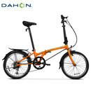 大行（DAHON）折叠自行车20英寸超轻6速通勤折叠单车HAT061 橙色