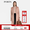 PORTS宝姿秋冬新品女装长袖中长大衣LM9C027NWI002 游牧沙褐 M (6)