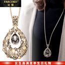 法蔻（farcoko）轻奢品牌高端毛衣链女长款项链秋冬高级感配饰挂件生日礼物送女友 水滴香槟金色