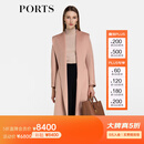 PORTS宝姿秋冬新品女装长袖中长大衣LM9C027NWI002 游牧沙褐 M (6)