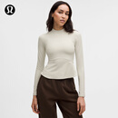lululemon丨Rulu 女士下摆微喇半高领长袖 T 恤 LW3KAFS 骨白 M