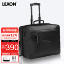 乐上（LEXON）商务拉杆登机箱17.3英寸电脑大容量双层出差旅行包旅行软箱 黑色