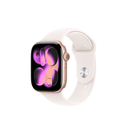 Apple/苹果 Watch S11 智能手表GPS款46毫米玫瑰金色铝金属表壳淡桃粉色运动型表带S/M MEVT4CH/B