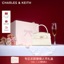 CHARLES&KEITH鳄鱼纹凯莉包手提斜挎婚包包女包生日礼物新年礼物CK2-50270880-1 Ivory象牙色 S