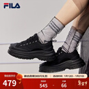 斐乐（FILA）女鞋帆布鞋LAVA胖胖底厚高底增鞋板鞋帆布鞋休闲鞋 黑-BK 36.5