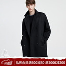 卓凡尼·华伦天奴（GIOVANNI VALENTINO）秋冬季全羊毛呢大衣男士中长款气质大翻领宽松英伦风呢子外套 L