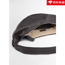 LEMAIRE中性深巧克力色粒面牛皮革大号可颂牛角包 深巧克力色