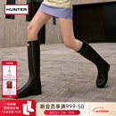 HUNTER【修饰腿型】户外露营女鞋Refined防水防滑高筒靴长筒靴网红女靴 黑色BLK/哑光 38