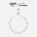 APM Monaco闪耀可调节四叶草手链情侣银饰时尚饰品送女友圣诞礼物