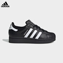 阿迪达斯（adidas）三叶草小白鞋男女经典SUPERSTAR贝壳头板鞋运动鞋 JH9977黑色