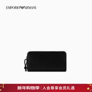 EMPORIO ARMANI/阿玛尼官方旗舰【新年礼物】男女拉链钱夹钱包卡包秋冬 80001-黑色