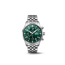 万国（IWC）礼物 飞行员系列计时腕表 绿盘精钢 自动机械男表 IW378006 43mm