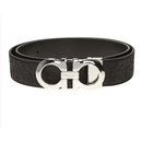 菲拉格慕（Ferragamo）男士腰带商务正装皮带自由裁剪宽3.5cm送男友情人节礼物125cm 675 675542 724127马蹄扣双面-银色