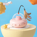 智能自动逗猫玩具自嗨解闷电动感应猫咪玩具自嗨羽毛棒宠物用品 樱花粉【送usb充电线】