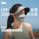 蕉下（beneunder）防暴晒脸基尼女帽檐全脸防晒面罩防晒口罩深花灰