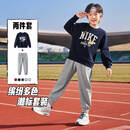 NIKE3BRAND 耐克男女童卫衣+长裤2件套2026新款潮流印花儿童套装 