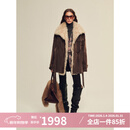 付智恩【CHIC PARKA】 冰川旅人 可拆卸托斯卡纳毛领皮草派克外套 深棕色 M