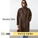 Massimo Dutti折扣升级2025年女装简约气质百搭抗水面料高领中长款风衣06781881 酒红色 S (CN 170/88A)尺码偏小