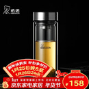 希诺（heenoor）双层玻璃杯男家用商务办公泡茶杯子过滤车载水杯XN-9302 345mL