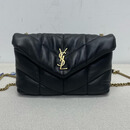 【二手99新】Y圣S罗L兰  woc 黑金中号尺寸22*14*4cm 二手奢侈品箱包纪念日生日礼物 puffer云朵mini黑金单链条
